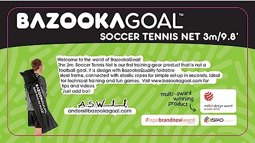 Bazookagoal Portable Soccer Tennis Net 9.8X3.3Ft Complete Set – Adjustable And Foldable Training Tennis Net For Kids And Adults #TOP6
