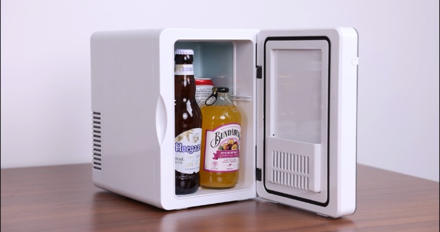 Image of Mini Fridge 8L, Makeup Skincare Fridge 110V AC / 12V DC Portable Small Refrigerator Cooler Warmer for Skin Care, Cosmetics, Beverage, Desktop Accessory for Home Office Dorm Travel
