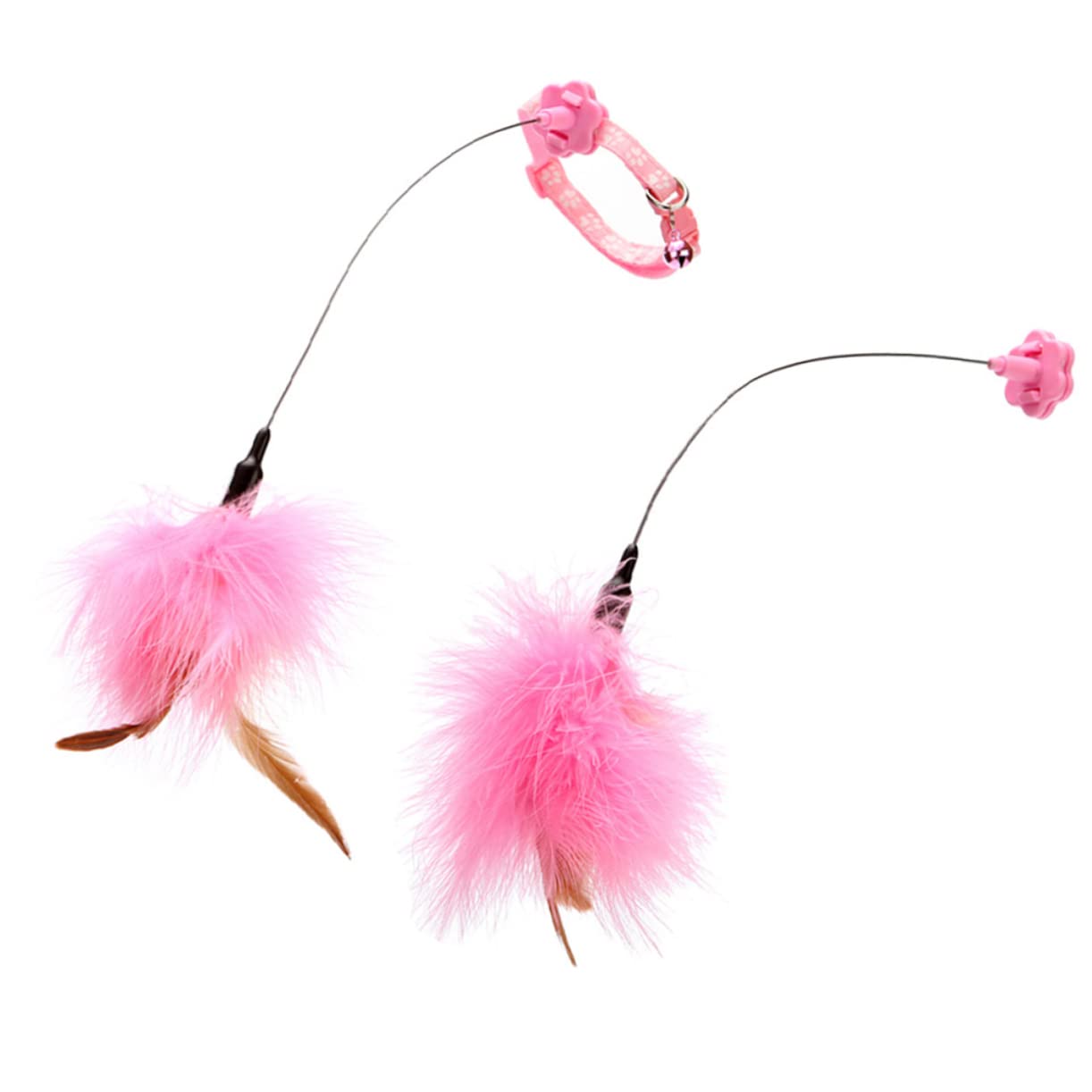 Milisten 2pièces Jouets Interactifs pour Chats avec Plumes Canne à Jouer pour Instinct De Chasse des Félins Idéale pour Jeu Intérieur