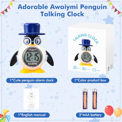 Penguin Talking Digital Alarm Clock with Snooze product image