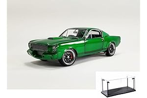 Gorgeous Diecast Car w/LED Display Case - 1965 Shelby GT350R Green Hornet