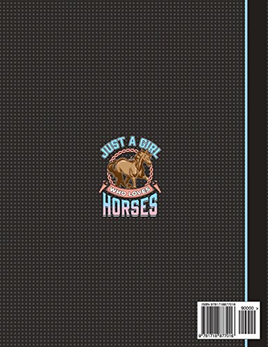Just a Girl Who Loves Horses Notebook: Journal for School Teachers Students Offices - 5x5 Quad Rule