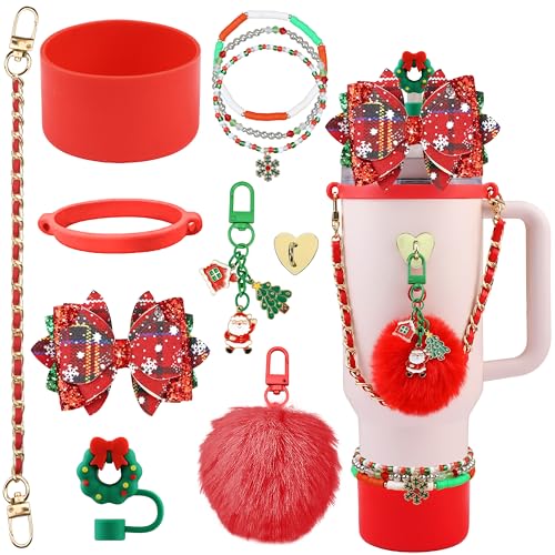Hpebl 11PCS Bow Accessories for Stanley Cup Tumbler 30 40oz Wreath