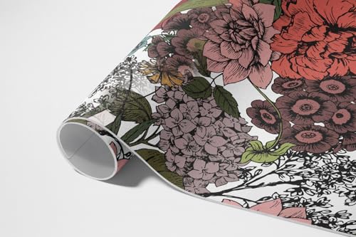Tapis de sol vinyle fleurs pastel lavable pour sol extérieur balcon - 6