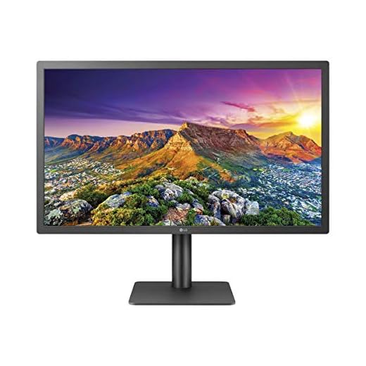 LG 24MD4KL-B 24 Inch Ultrafine UHD (3840 x 2160) IPS Monitor, P3 Wide Color Gamut 500 nits Brightness, Thunderbolt 3 (x2), USB-C Ports (x3), Height/Tilt Adjustable Stand