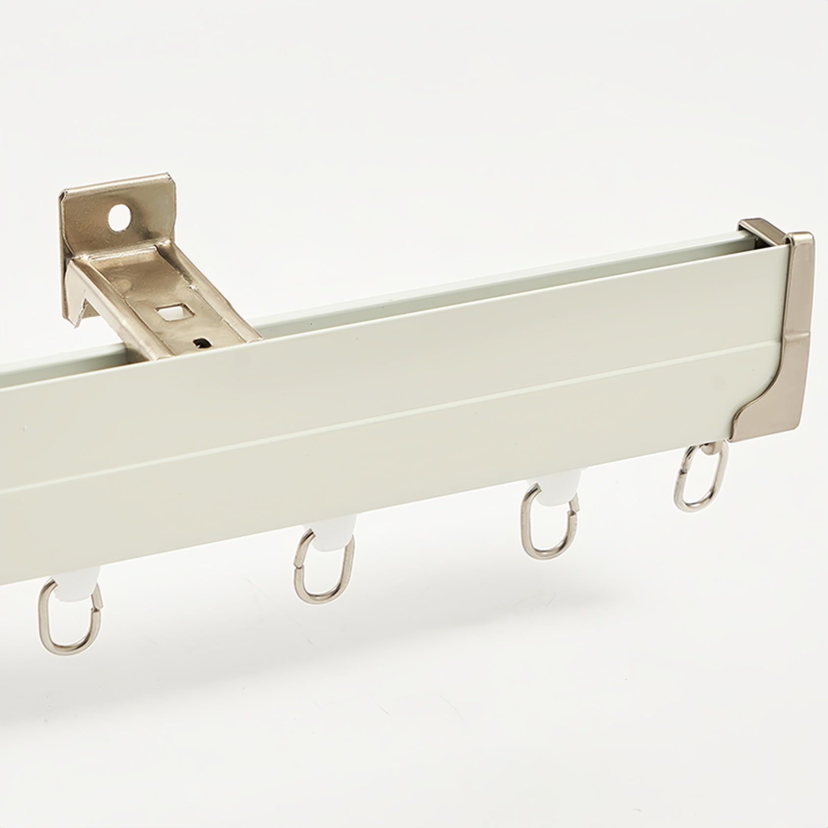 Riel de techo flexible de 19.7 pies para sistema de riel deslizante flexible para montaje en pared y techo, riel ajustable de 600 cm (blanco 80 cm)