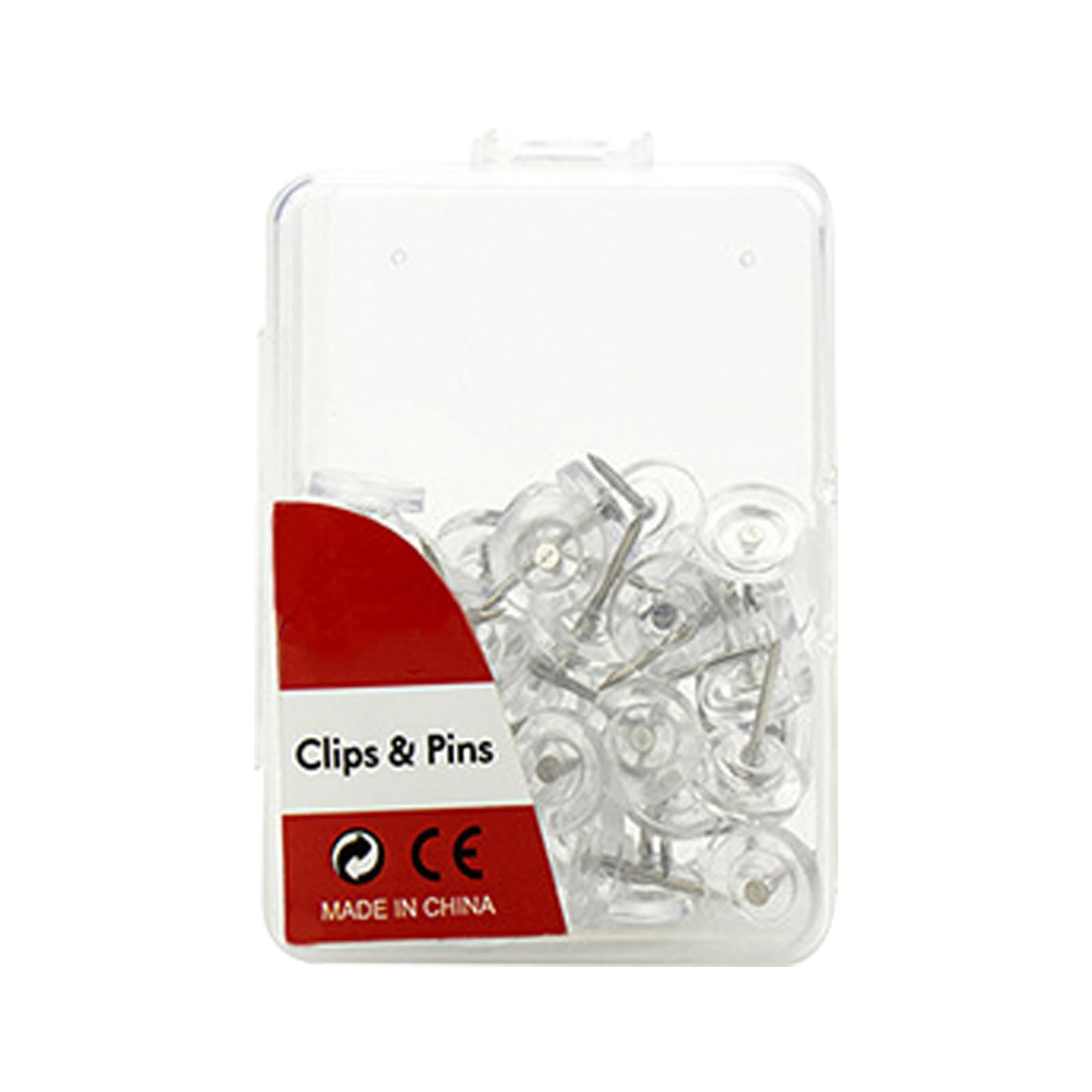 Of 60 Clear Round Flat Push Pins for Bulletin Board Cork Board Notice Pin Flat Head Push Pins