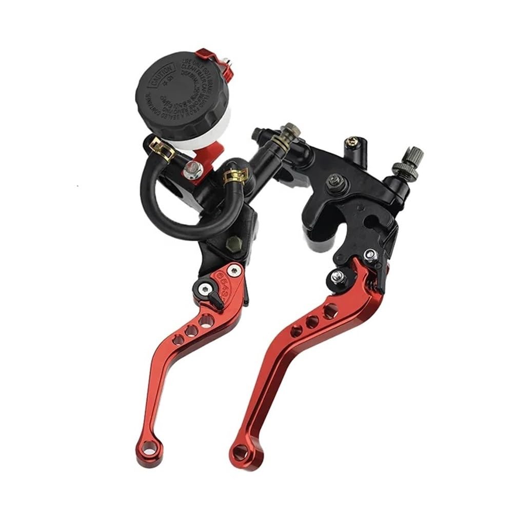 Yuegtik Motorcycle Universal 7/8" 22mm Brake Clutch Lever Hydraulic Master Cylinder for 250cc-500cc for Motorcyle Clutch Lever(Red)