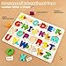 Kerarme Toddler Puzzles,2 in 1 Wooden Peg Puzzle Set Wooden ABC Alphabet Number Shape Puzzles Board Toddler Preschool Learning Toys for Kids Ages 3-6 Boys and Girls