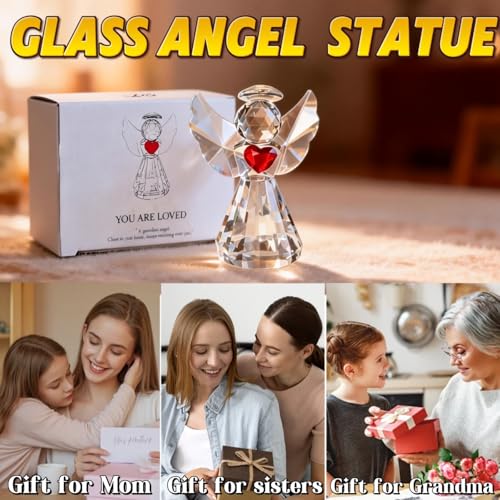 Figura de Ángel de Cristal de 8.4 cm miniatura 4