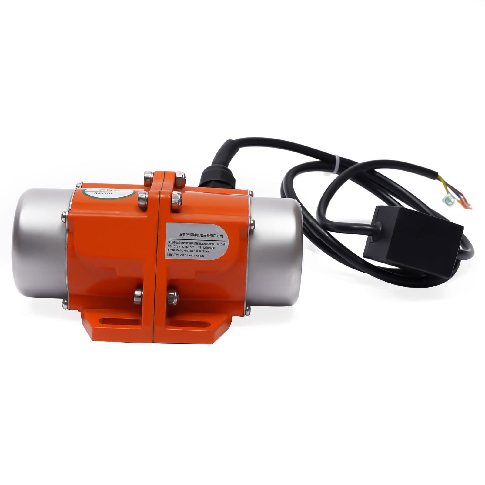 Vibrationsmotor Rüttelsieb Elektrisch, 220V 60W Rüttler Vibration Motor Langlebig Kratzfest, Elektromotor 3000rpm Regelbar Wasserdicht IP65 für Bergbau Metallurgie Kohle