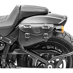 Alforja para Harley Davidson Sportster 883 Iron (XL 883 N) Arizona Negro Izquierda