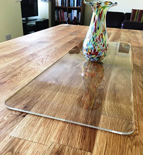Super Cool Creations Clear Acrylic Rectangular Table Runner - Standard - 45 x 20.5 cm