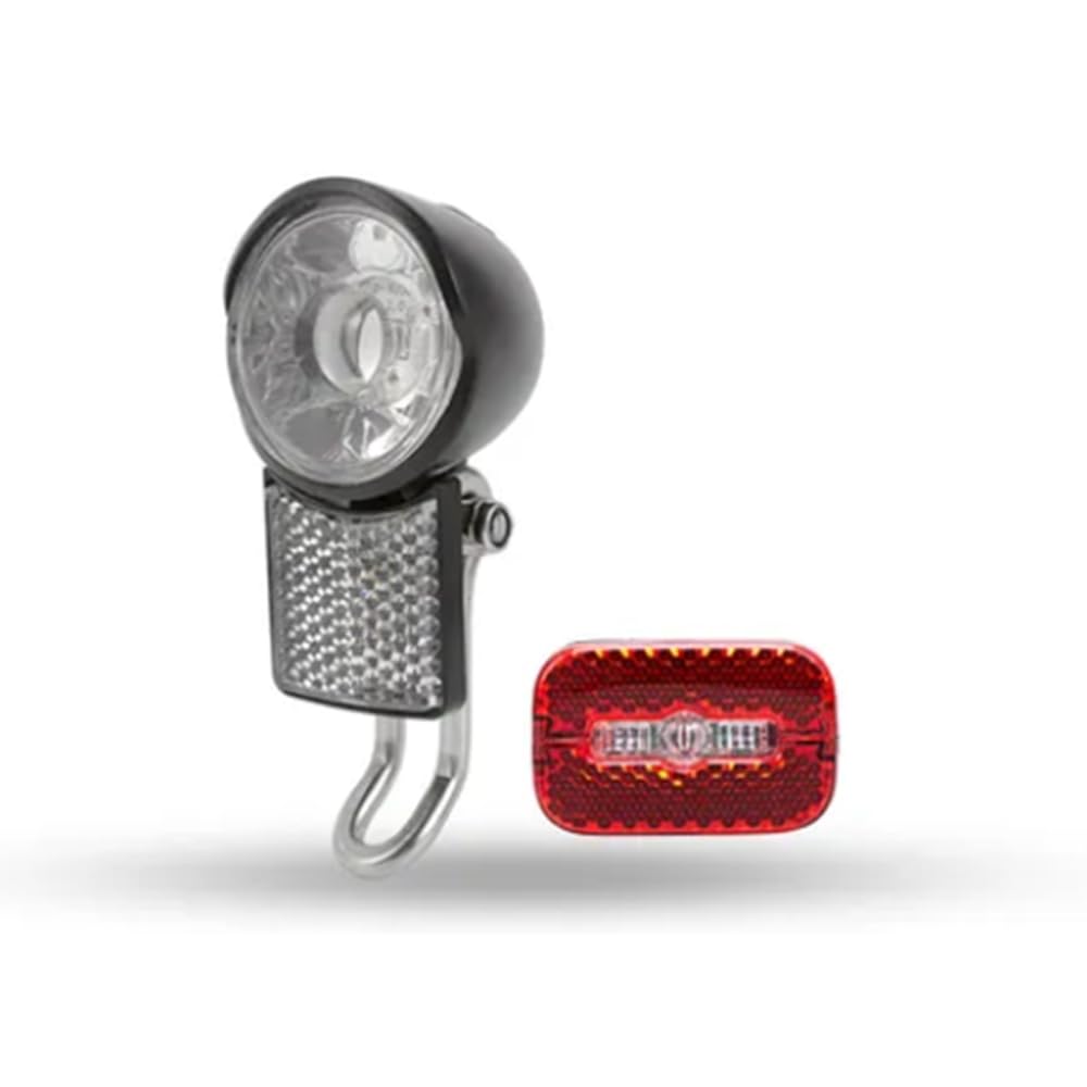 Phare de vélo étanche 15 lux, Lampe LED pour Guidon, feu de sécurité Avant et arrière.