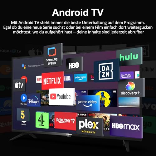 TuTu TUS42FD1A Fernseher 42 Zoll (106cm), Full HD Smart TV, Android TV mit WLAN, Bluetooth, APP Store, Chromecast, USB, HDMI, Triple Tuner DVB-C/S/S2/T/T2 – Bild 3