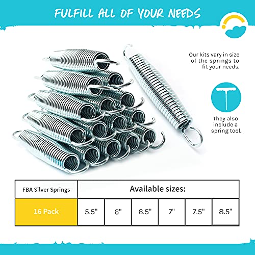 image for SkyBound Universal Replacement Trampoline Springs | Heavy-Duty Galvani
