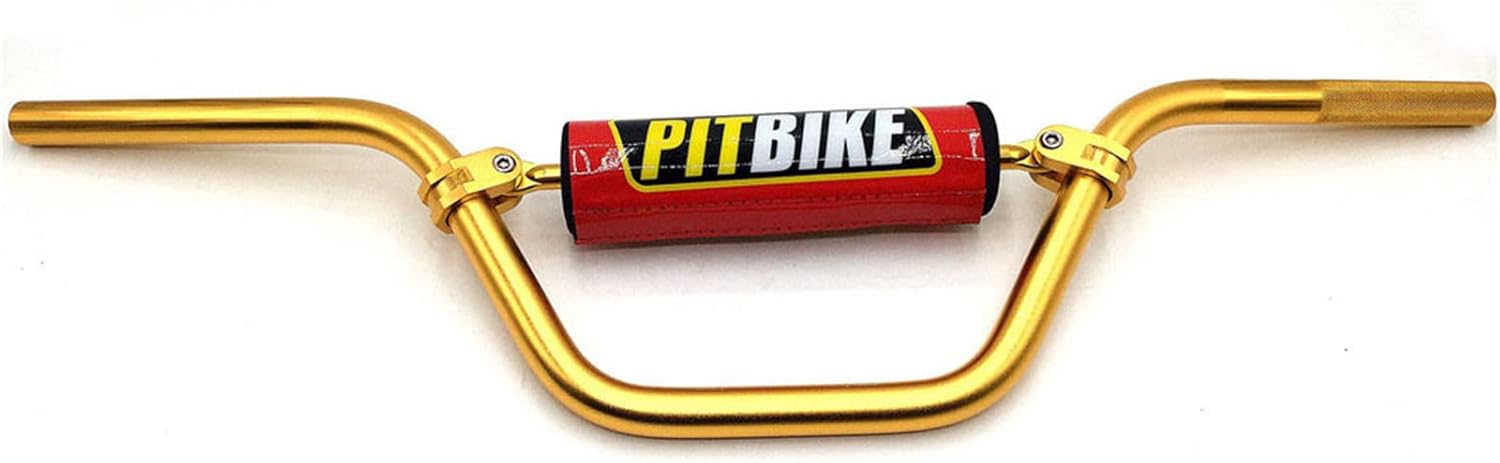 Motorcycle Handlebar 7/8" 22mm Motocross Moto Bar with Foam Pad For CRF YZF KXF KLX RMZ DRZ Dirt Pit Bike Use T6-6061 Aluminum (Gold)