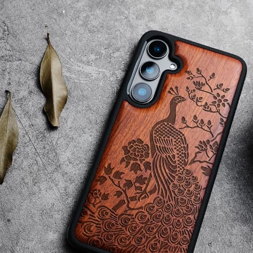 Coque Samsung S25 Plus étui bois rose antichoc compatible Galaxy S25+