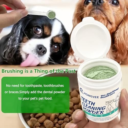Dog Dental Cleaning Powder 150 g, wysoce skuteczny w usuwaniu kamienia nazębnego i nieświeżego oddechu, hamujący powstawanie płytki nazębnej i odświeżający oddech, bezpieczny i skuteczny