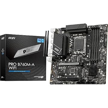 Placa Mãe MSI PRO B760M-A WIFI (LGA 1700/4xDDR5/HDMI/DisplayPort/M.2/USB 3.2)
