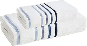Kit Toalha Banho e Rosto Karsten Gigante Fio Penteado – 2 Peças - Cor Branco