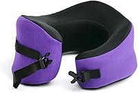 Vista 21 de C CUSHION LAB Almohada de viaje, galardonado diseño ergonómico patentado para mentón y cuello, almohada de espuma viscoelástica para el cuello