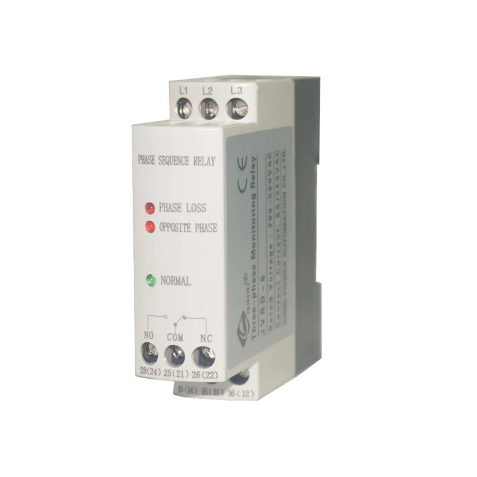 Relais de séquence de phases en cas de défaillance de phase JVRD-6 avec déséquilibre de tension