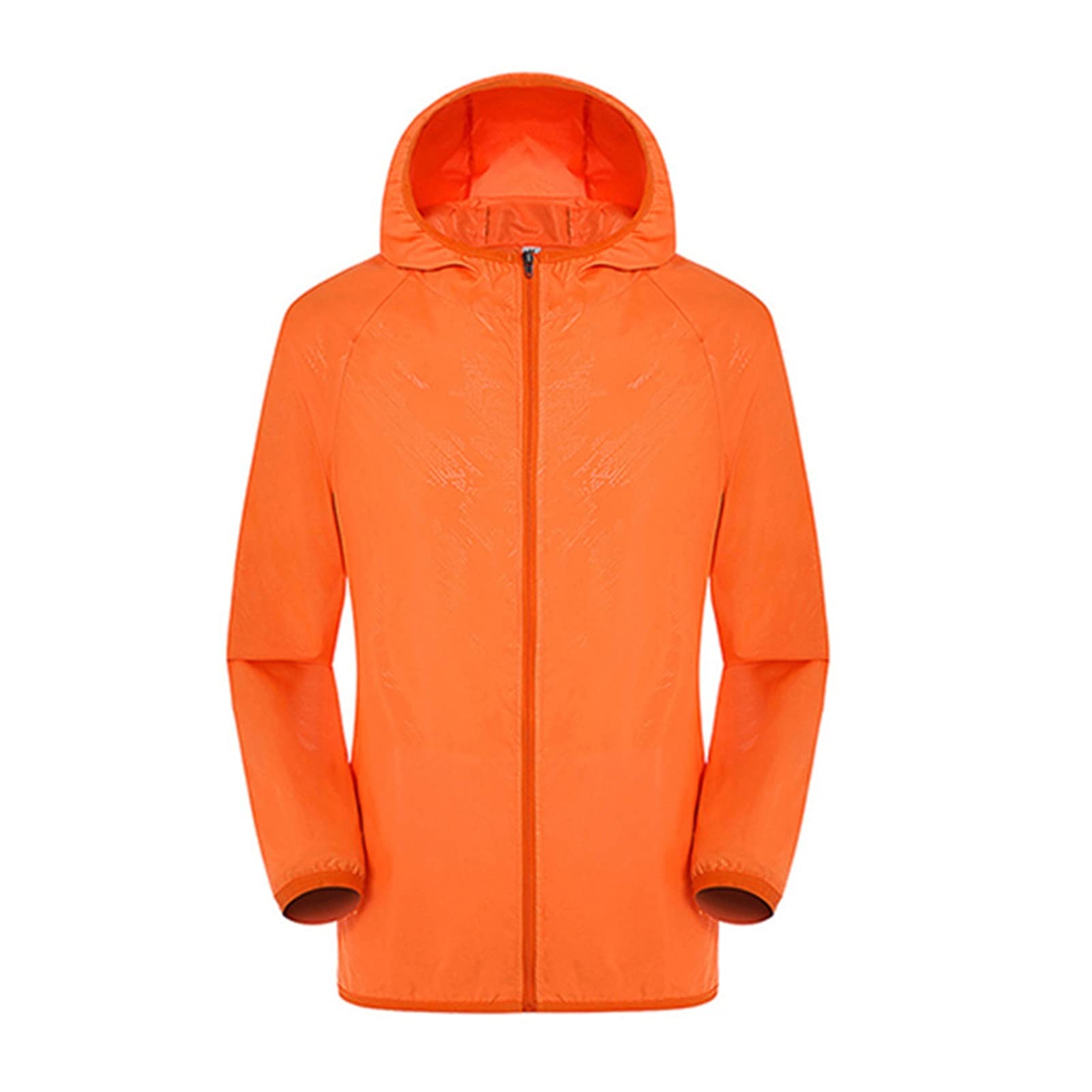 Chłodzenie Mężczyźni Kobiety Letni Wentylator Kurtka Chłodzenie Trójprostowa Klimatyzacja Para Ubrania Lekki Oddychający Kostium Skóry (Color : Orange, Size : S)