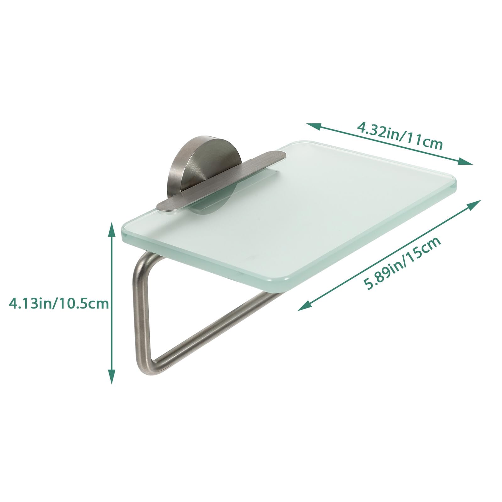 Mensola Porta Carta Chic Alta Stabilità e Facile Installazione Porta Rotolo da Parete in Acciaio Inossidabile e Vetro per Bagno e Toilette