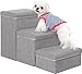 Uross 犬用階段 収納付き 3段 小型犬用 中型犬用 大型犬用 ペット用階段 ベッド用 耐荷重約30kg 老犬 猫用 犬 子犬用 階段 ソファー用ステップ
