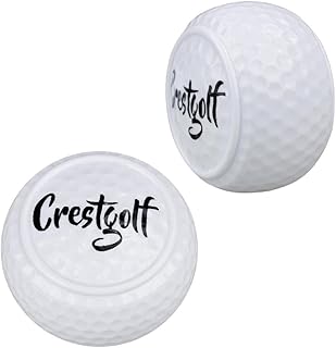 QRONCES 2pcs Flat Golf Training Balls Two Layer Driving Range Balls Golf Practice Balls For Swing Putter Driving Range Backyard Golf Practice Balls For Backyard Flat Shaped