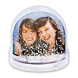 Dekopix Bola Nieve Marco Personalizable con Fotos. Rellena de Agua y Bolitas Blancas Personalizada con fotografías