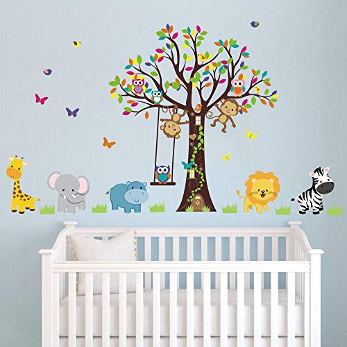 Vinilos decorativos jungle animales para pared 12x2 in miniatura 2