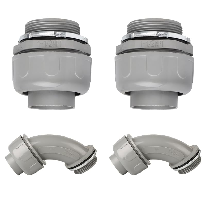 Conectores de conducto anti filtraciones de 1-1/2 NPT para reparar instalaciones eléctricas