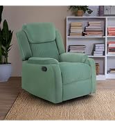 Sleepyhead RX6 - Single Seater Suede Fabric Recliner (Basil Green) |3 Modes of Comfort |High Back...