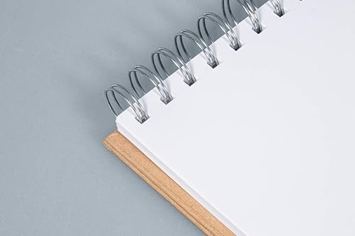 Miniatura 2 de Rayher 8160900 - Cuaderno de recortes encuadernado en espiral con tapa dura, álbum de página en blanco, cuaderno, 30 hojas blancas, 8.3 x 11.8in