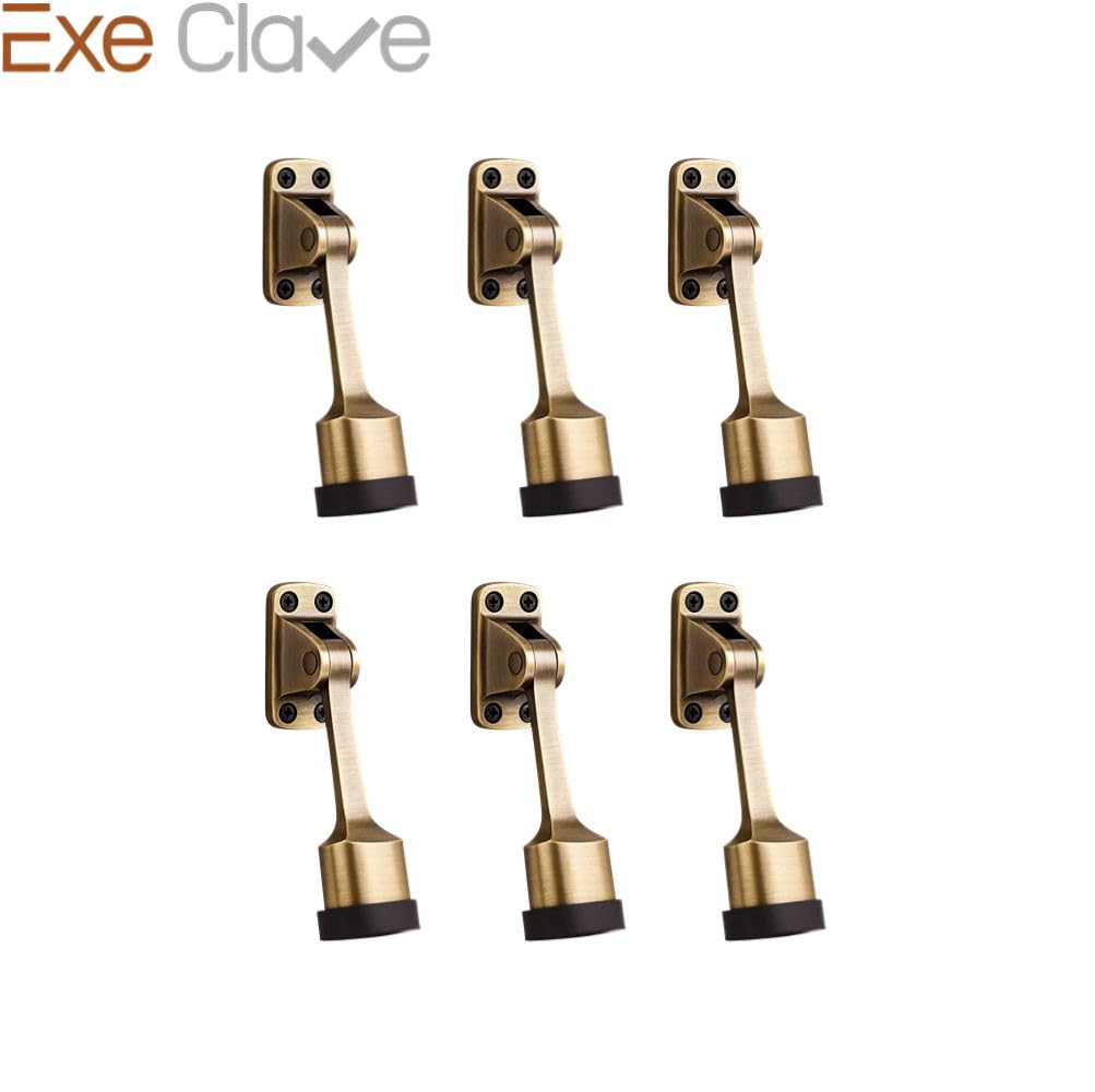 Luxury Door Stopper in Gold | Heavy Duty Metal Door Stops for Home Office | Anti Slip Decorative Door Holder | Modern Gold Finish Door Stop Set for All Floors (Set of 6) — Amazon image 4
