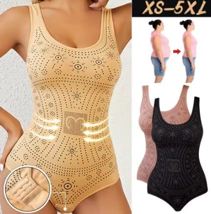 Seamless bodysuit printed plus size tummy control shapewear flat belly slimming full body shaper corset underwear - Image 7