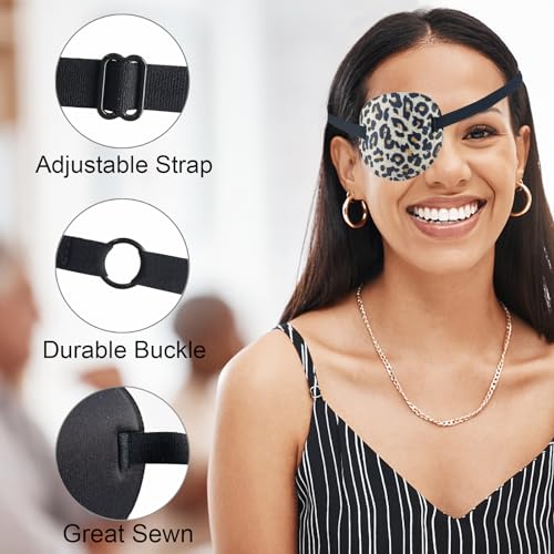image for THSIREE Eye Patch, 2PCS 3D Adjustable Eyepatch, Medical Eye Patches fo