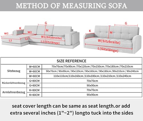 IMSGVIFO Couch Überzug, Sofa Überzug 1/2/3/4 Sitzer L Form Sofa Cover, Ecksofa, 2023 Neue Universelle rutschfeste Sofa Überwurf, Solide Dicke Strukturierte Sofaschoner für Wohnzimmer