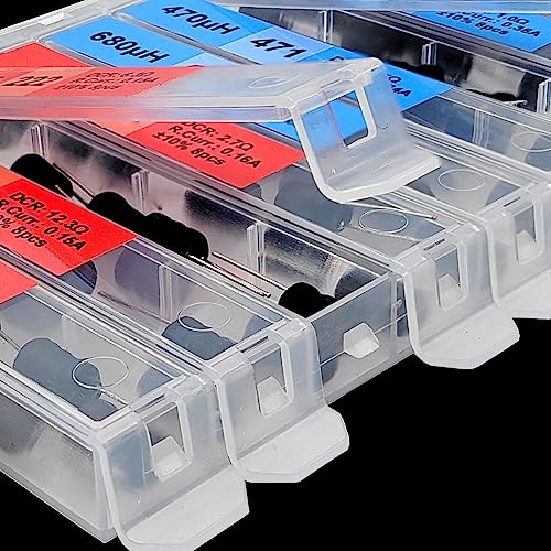 Eeeee EE915A 20 Values 160 Pcs Inductor Kit 1Uh To 10 Mh Dip Radial Power Choke Inductors Assortment Kit Copper Coil Rated Current Dc Resistance Individual Compartment thumb #1