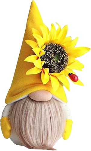 Miniatura 5 de HYTYJJ - Decoraciones de gnomo de peluche para el hogar, decoración de gnomo de girasol de primavera y verano, muñeca de felpa hecha a mano, adornos