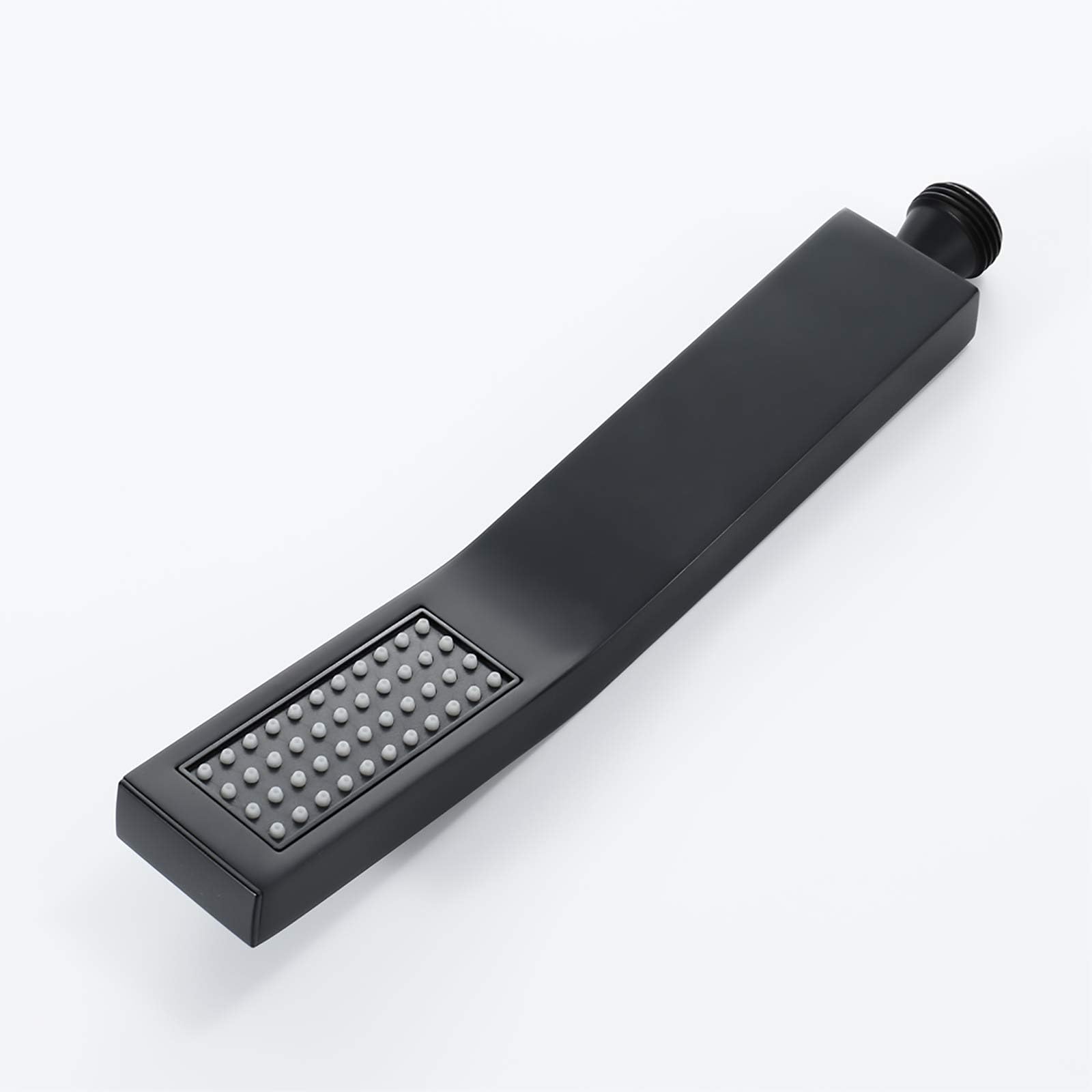 Nero Soffione Doccia con Tubo e Supporto Ottone Testa Doccia a Mano Anticalcare Risparmio Idrico Manopola Doccia con Ugello in Silicone per Bagno e Spa