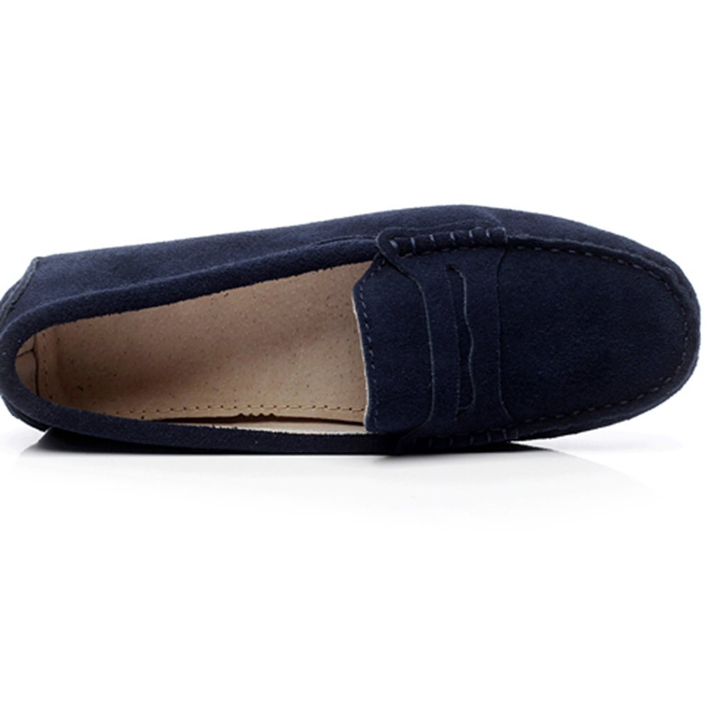 Mujer Clásico Gamuza Corbata de Moño Penny Mocasines Comodidad Hecho a Mano Pantuflas