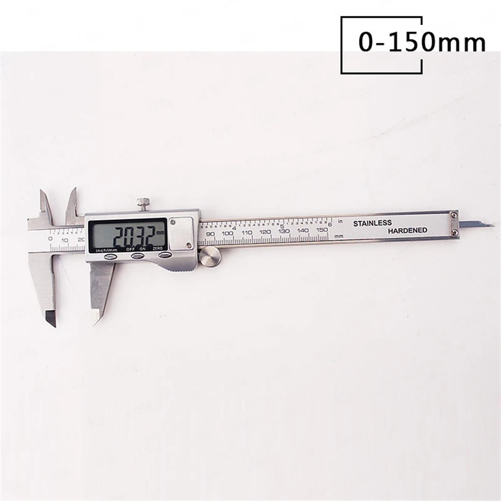 Pie de Rey Digital Calibrador de Cabeza métrica de Metal Vernier de Acero Inoxidable de 0 a 150 mm, Herramienta de medición de Escala de Alta precisión de Grado Industrial, 1 Unidad