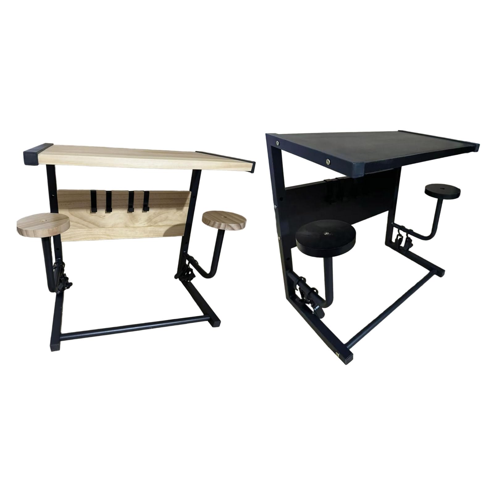 Base antiscivolo Espositore Mensola In Legno E Struttura Metallica Scaffale Per Casa Garage Decorazione Caschi Moto Espositore In Legno E Metallo