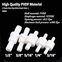 Vista 3 de Feelers Válvula de retención en línea unidireccional de 38 pulgadas (0.394 in) Válvula de retención de gas de aire unidireccional sin retorno