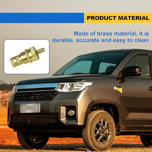 Image of 4 Pieces 6-30 PSI Automatic Tire Deflator Kit, Brass Tire Valve Accessories for Jeep, Car, Truck, Motorcycle, and ATV Tires