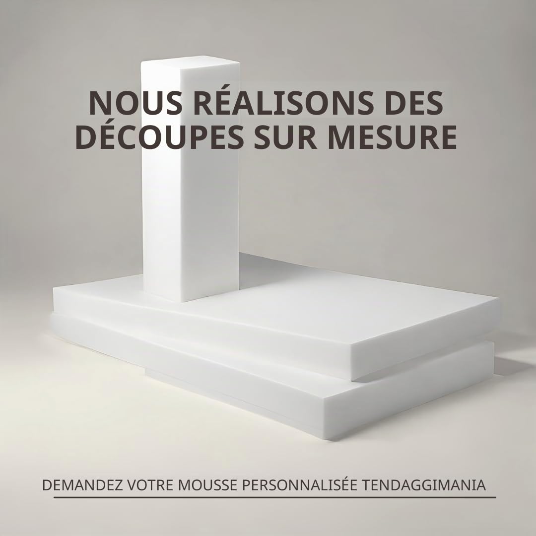 TENDAGGIMANIA Coussin Dossier Canapé Lit Mesure 200 CMx40x25CM - Gros Coussin de Lecture Rembourrage en polyuréthane Haute densité Blanc