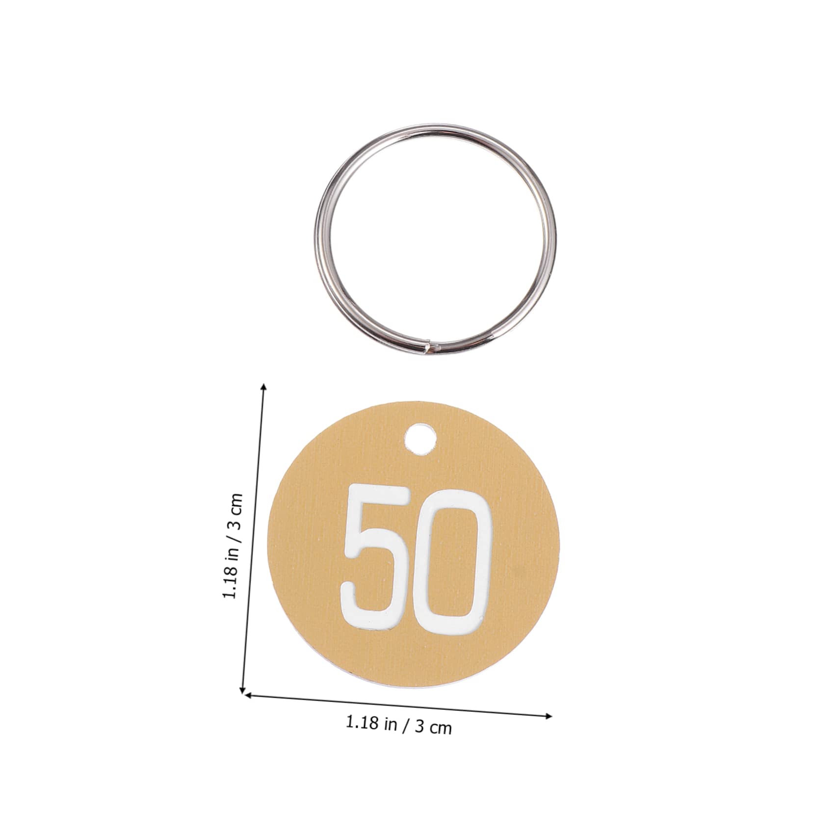 PACKOVE 150pezzi Etichette Numerate Plastica Incise Con Anelli Per Chiavi Per Organizzare Chiavi e Etichettare Oggetti Ambienti Sportivi e Domestici